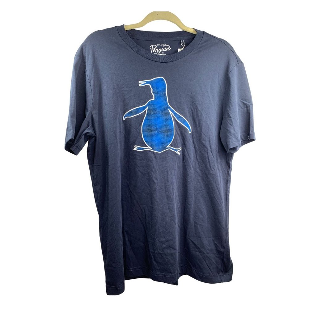 Original Penguin Men's Pete Logo Graphic Short Sleeve T-Shirt Navy Medium NWT